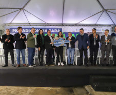 Lapa, 10 de agosto de 2023 - O governo do Paraná realiza na Lapa a entrega de 118 moradias populares, sendo 94 por meio do programa Casa Fácil.