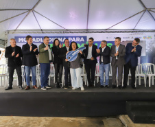 Lapa, 10 de agosto de 2023 - O governo do Paraná realiza na Lapa a entrega de 118 moradias populares, sendo 94 por meio do programa Casa Fácil.