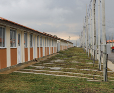 Lapa, 10 de agosto de 2023 - O governo do Paraná realiza na Lapa a entrega de 118 moradias populares, sendo 94 por meio do programa Casa Fácil.