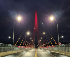 Teste de iluminação cênica marca fim dos trabalhos na Ponte da Integração Brasil 