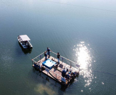 Captação flutuante da Sanepar reforça abastecimento em Saudade do Iguaçu