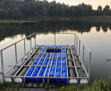 Captação flutuante da Sanepar reforça abastecimento em Saudade do Iguaçu