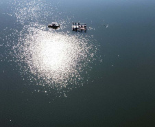 Captação flutuante da Sanepar reforça abastecimento em Saudade do Iguaçu