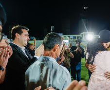 Governador Carlos Massa Ratinho Junior participa da cerimônia que marca a conclusão do treinamento dos novos policiais militares.