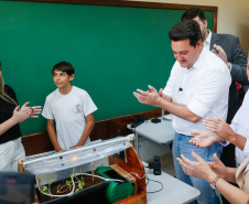 Governador entrega nova escola Maria Loiola Guimarães que tem capacidade para 900 alunos, em Ortigueira. Foto: Gabriel Rosa/AEN