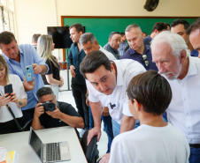 Governador entrega nova escola Maria Loiola Guimarães que tem capacidade para 900 alunos, em Ortigueira. Foto: Gabriel Rosa/AEN