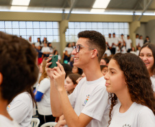 Governador entrega nova escola Maria Loiola Guimarães que tem capacidade para 900 alunos, em Ortigueira. Foto: Gabriel Rosa/AEN