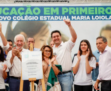 Governador entrega nova escola Maria Loiola Guimarães que tem capacidade para 900 alunos, em Ortigueira. Foto: Gabriel Rosa/AEN