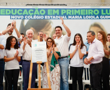 Governador entrega nova escola Maria Loiola Guimarães que tem capacidade para 900 alunos, em Ortigueira. Foto: Gabriel Rosa/AEN