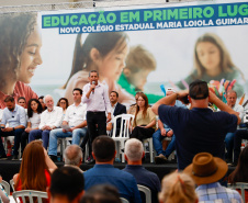 Governador entrega nova escola Maria Loiola Guimarães que tem capacidade para 900 alunos, em Ortigueira. Foto: Gabriel Rosa/AEN