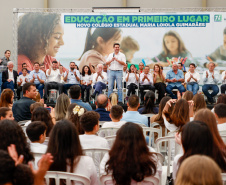 Governador entrega nova escola Maria Loiola Guimarães que tem capacidade para 900 alunos, em Ortigueira. Foto: Gabriel Rosa/AEN