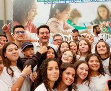 Governador entrega nova escola Maria Loiola Guimarães que tem capacidade para 900 alunos, em Ortigueira. Foto: Gabriel Rosa/AEN