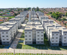 Governador Carlos Massa Ratinho Jr inaugura 240 apartamentos, dos quais 166 receberam subsídio do Governo do Estado, totalizando R$ 2,5 milhões de investimento.