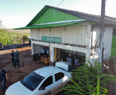  inauguração de mais um sistema para a produção de biogás e biometano, instalado na Granja Angst, em Toledo, no Oeste do Paraná. 