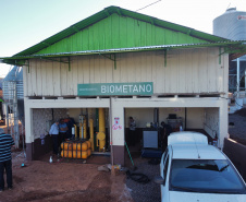 inauguração de mais um sistema para a produção de biogás e biometano, instalado na Granja Angst, em Toledo, no Oeste do Paraná. 