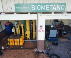  inauguração de mais um sistema para a produção de biogás e biometano, instalado na Granja Angst, em Toledo, no Oeste do Paraná. 
