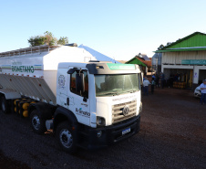  inauguração de mais um sistema para a produção de biogás e biometano, instalado na Granja Angst, em Toledo, no Oeste do Paraná. 