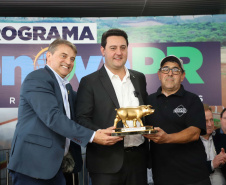  inauguração de mais um sistema para a produção de biogás e biometano, instalado na Granja Angst, em Toledo, no Oeste do Paraná. 