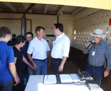  inauguração de mais um sistema para a produção de biogás e biometano, instalado na Granja Angst, em Toledo, no Oeste do Paraná. 