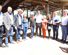  inauguração de mais um sistema para a produção de biogás e biometano, instalado na Granja Angst, em Toledo, no Oeste do Paraná. 