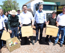  inauguração de mais um sistema para a produção de biogás e biometano, instalado na Granja Angst, em Toledo, no Oeste do Paraná. 