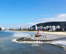 Com estruturas finalizadas, revitalização da Orla de Matinhos chega a 86% de conclusão