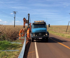 Rodovia entre Doutor Camargo e Floresta tem obras de segurança viária e recuperação de erosão