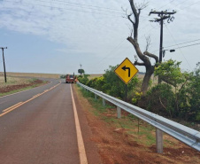 Rodovia entre Doutor Camargo e Floresta tem obras de segurança viária e recuperação de erosão