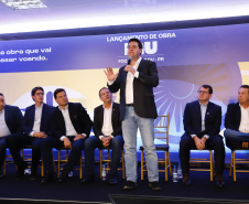 O governador Carlos Massa Ratinho Junior participou nesta terça-feira (19) do evento de início das obras de ampliação do Aeroporto Internacional de Foz do Iguaçu – Cataratas, no Oeste