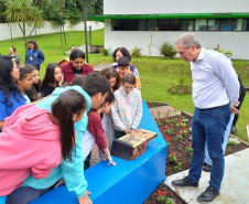 Inaugurado primeiro Jardim de Água e Mel da Sanepar em parceria com a prefeitura de Colombo