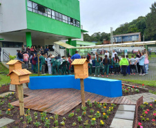 Inaugurado primeiro Jardim de Água e Mel da Sanepar em parceria com a prefeitura de Colombo