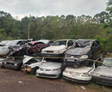 DER/PR vai leiloar 772 sucatas de veículos recolhidas em rodovias estaduais 