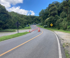 Estrada da Graciosa terá bloqueio também na segunda-feira para finalizar serviços 