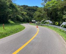 Estrada da Graciosa terá bloqueio também na segunda-feira para finalizar serviços 