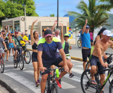 Passeio ciclístico é opção de exercício e lazer em Guaratuba