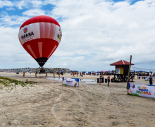 BALÃOJaneiro, 27 de janeiro de 2024 - Balão na estrutura da Arena Verão Maior Paraná em Caiobá.