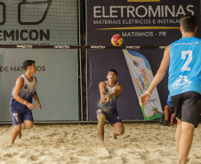 Matinhos, 24 de janeiro de 2024 - Circuito Paranaense de Vôlei de Praia em Matinhos.