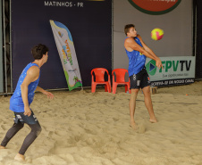 Matinhos, 24 de janeiro de 2024 - Circuito Paranaense de Vôlei de Praia em Matinhos.