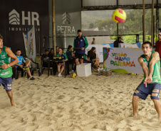 Matinhos, 24 de janeiro de 2024 - Circuito Paranaense de Vôlei de Praia em Matinhos.