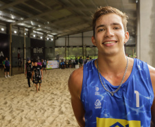 Matinhos, 24 de janeiro de 2024 - Circuito Paranaense de Vôlei de Praia em Matinhos.