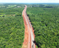 Duplicação BR-469 Duplicação da Rodovia das Cataratas chega a 24,76% de execução 