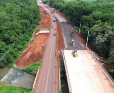 Duplicação BR-469 Duplicação da Rodovia das Cataratas chega a 24,76% de execução 