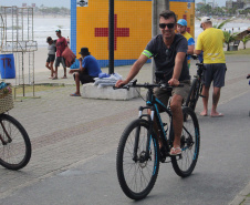 Passeio ciclístico é opção de exercício e lazer em Guaratuba