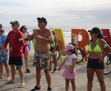 Passeio ciclístico é opção de exercício e lazer em Guaratuba