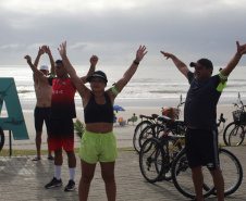 Passeio ciclístico é opção de exercício e lazer em Guaratuba