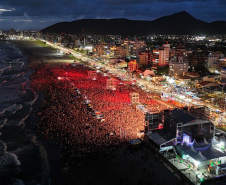 Show em Pontal do Paraná com Bruno Rosa e Yasmin Santos dentro da programação do Verão Maior Paraná, neste domingo (21). Foto: Geraldo Bubniak/AEN