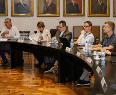 Curitiba, 22 de fevereiro de 2024 - Reunião do Grupo de Trabalho Turismo Religioso na Sala dos Governadores, Palácio Iguaçu.