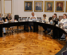 Curitiba, 22 de fevereiro de 2024 - Reunião do Grupo de Trabalho Turismo Religioso na Sala dos Governadores, Palácio Iguaçu.