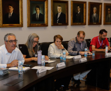 Curitiba, 22 de fevereiro de 2024 - Reunião do Grupo de Trabalho Turismo Religioso na Sala dos Governadores, Palácio Iguaçu.