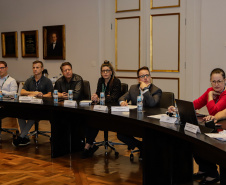 Curitiba, 22 de fevereiro de 2024 - Reunião do Grupo de Trabalho Turismo Religioso na Sala dos Governadores, Palácio Iguaçu.